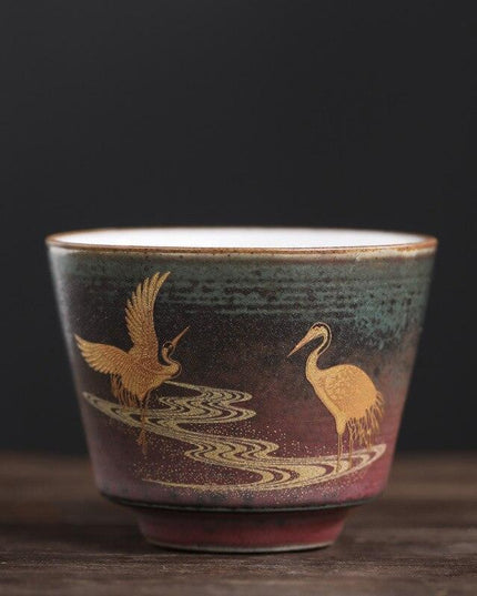 Japanese Artisan Stoneware Tea Cup Set - Handcrafted Masterpieces for Tranquil Tea Moments