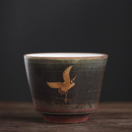 Japanese Artisan Stoneware Tea Cup Set - Handcrafted Masterpieces for Tranquil Tea Moments