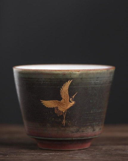 Japanese Artisan Stoneware Tea Cup Set - Handcrafted Masterpieces for Tranquil Tea Moments