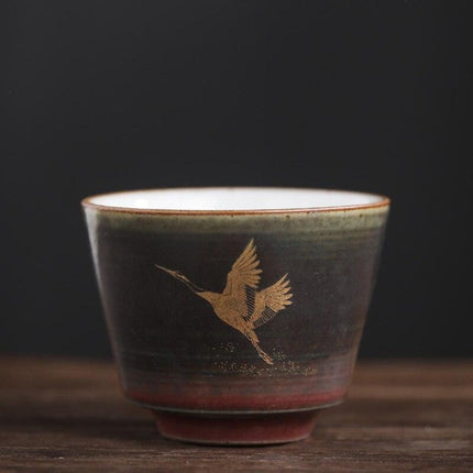 Japanese Artisan Stoneware Tea Cup Set - Handcrafted Masterpieces for Tranquil Tea Moments