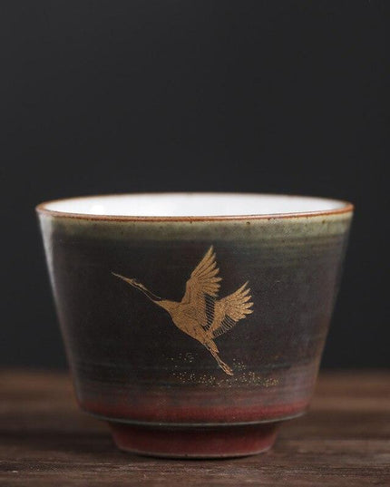 Japanese Artisan Stoneware Tea Cup Set - Handcrafted Masterpieces for Tranquil Tea Moments