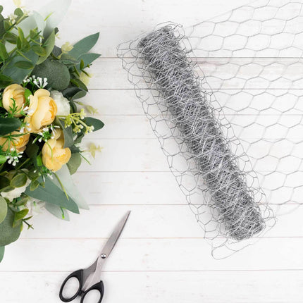 AliKopy 12"x16ft Galvanized Hexagonal Chicken Wire Mesh - Durable & Ve
