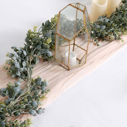 AliKopy 6ft Waterproof Faux Eucalyptus Leaf Garland - Lifelike Design