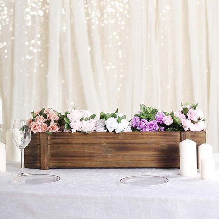 AliKopy Rustic Wood Planter Box - Durable with Removable Liner 30"x6