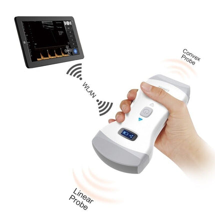 CMS1600B-VET Handheld Dual-Probe Color Doppler Veterinary Ultrasound WiFi