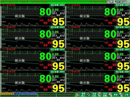 CONTEC Central Monitoring System Networked to CONTEC Patient Monitors