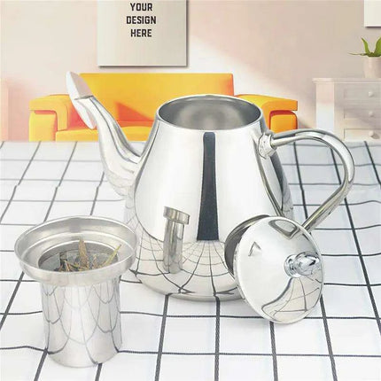 Elegant Induction-Compatible Stainless Steel Tea Kettle with Superior Infusion System