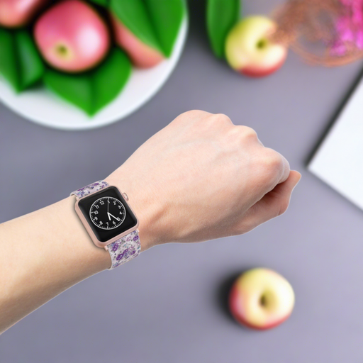 Très Fancy Custom-Printed Floral Apple Watch Band - Sweat-Proof and Stylish