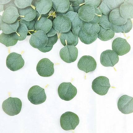 AliKopy 200 Pcs Frosted Eucalyptus Leaves - Lifelike Faux Greenery Dec