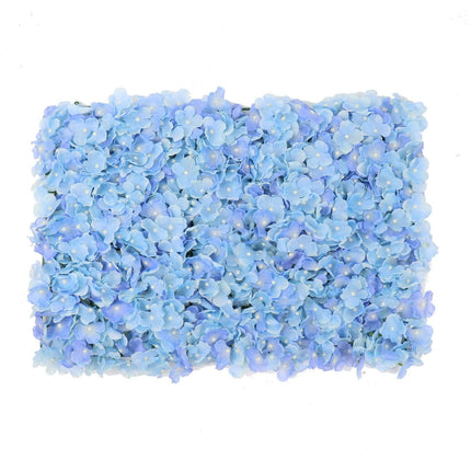 AliKopy 11 Sq Ft Light Blue UV Protected Artificial Hydrangea Wall Mat