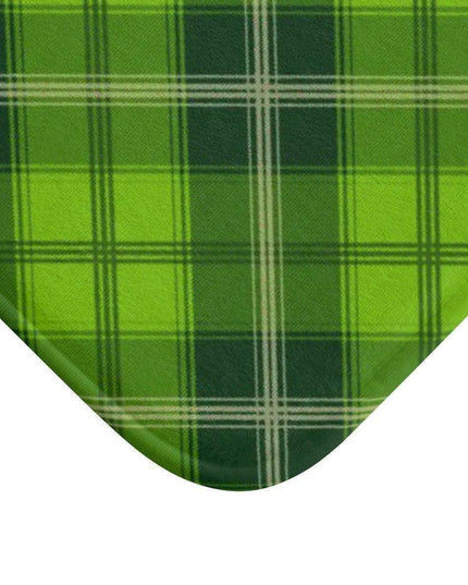 Christmas Tartan Memory Foam Bath Mat for Holiday Decor
