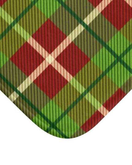 Festive Holiday Plaid Memory Foam Bath Mat - Transform Your Bathroom into a Cozy Christmas Retreat
