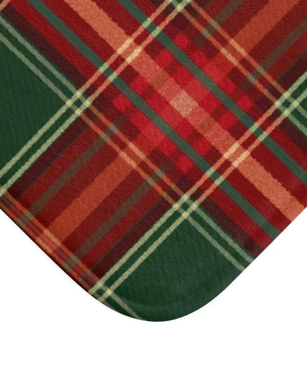 Holiday Haven Plaid Memory Foam Bath Mat
