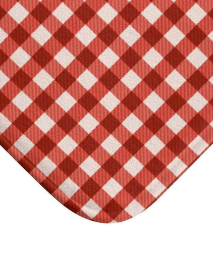 Holiday Plaid Microfiber Bath Mat Set - Cozy Comfort for Winter Bliss