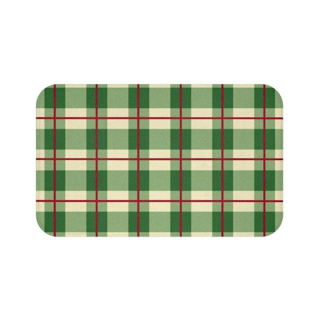 Festive Plaid Luxury Memory Foam Bath Mat