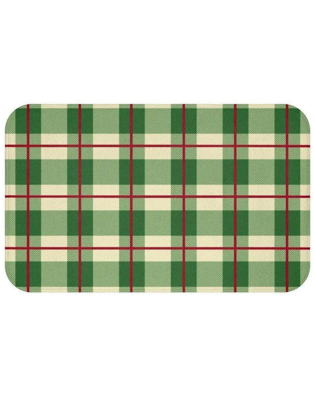 Festive Plaid Luxury Memory Foam Bath Mat