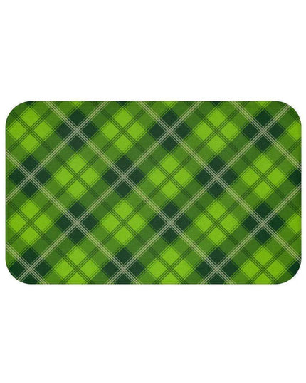 Christmas Tartan Memory Foam Bath Mat for Holiday Decor