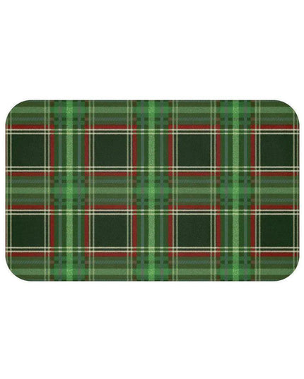 Festive Plaid Christmas Bath Mat for a Cozy Bathroom Retreat