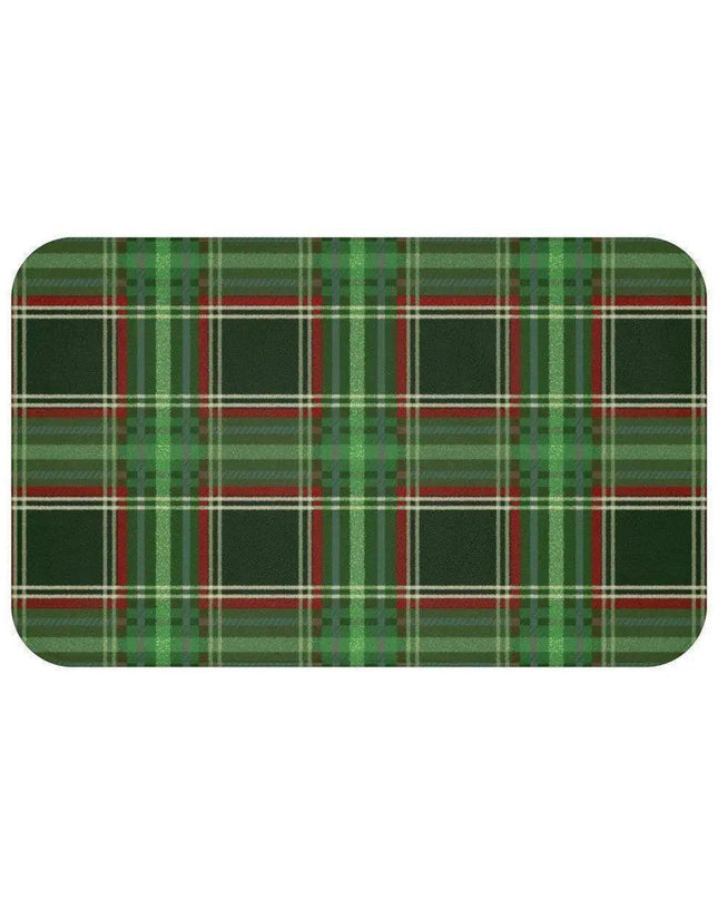 Festive Plaid Christmas Bath Mat for a Cozy Bathroom Retreat
