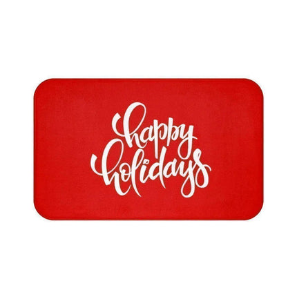 Festive Holiday Comfort: Christmas Bath Mat Set for Your Bathroom