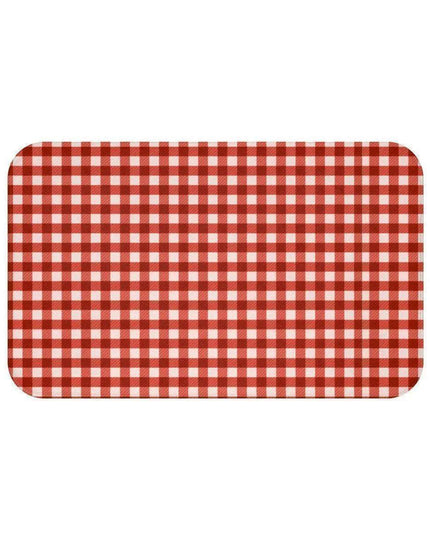 Holiday Plaid Microfiber Bath Mat Set - Cozy Comfort for Winter Bliss