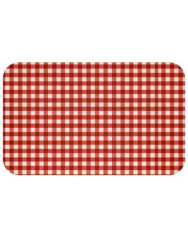Holiday Plaid Microfiber Bath Mat Set - Cozy Comfort for Winter Bliss
