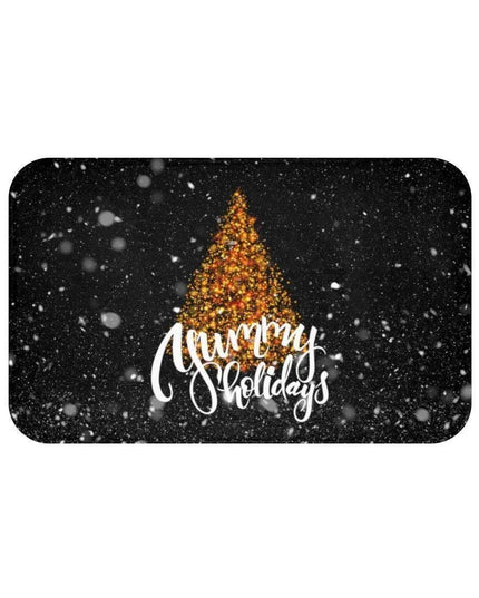 Festive Memory Foam Plaid Bath Mat