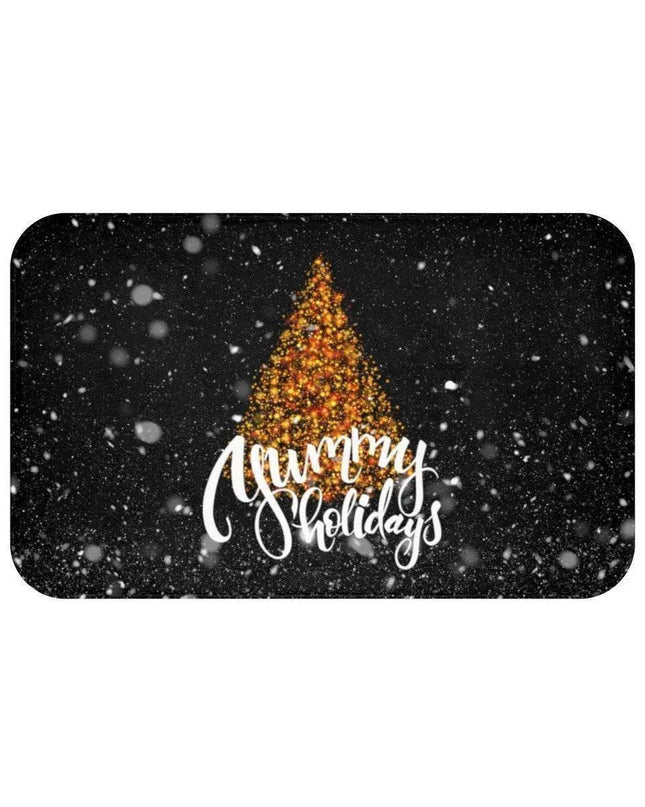 Festive Memory Foam Plaid Bath Mat