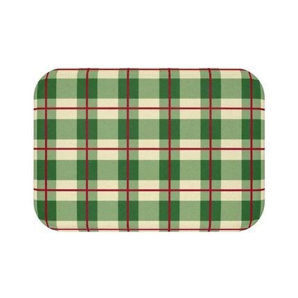 Festive Plaid Luxury Memory Foam Bath Mat