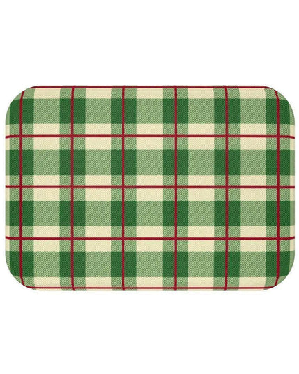 Festive Plaid Luxury Memory Foam Bath Mat