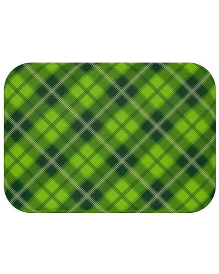 Christmas Tartan Memory Foam Bath Mat for Holiday Decor