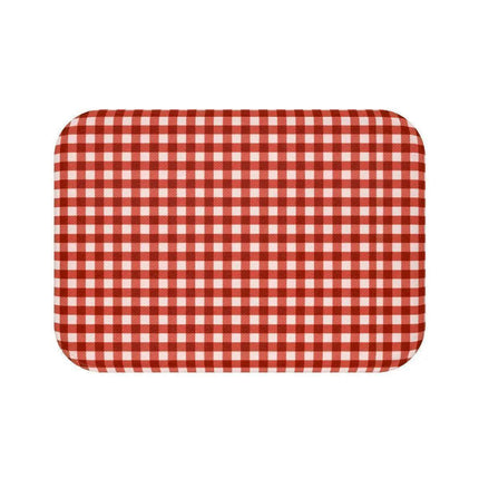 Holiday Plaid Microfiber Bath Mat Set - Cozy Comfort for Winter Bliss