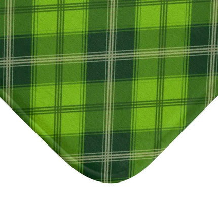 Christmas Tartan Memory Foam Bath Mat for Holiday Decor