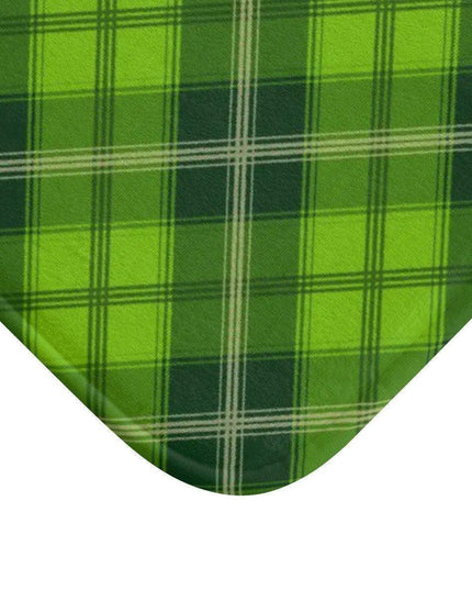Christmas Tartan Memory Foam Bath Mat for Holiday Decor
