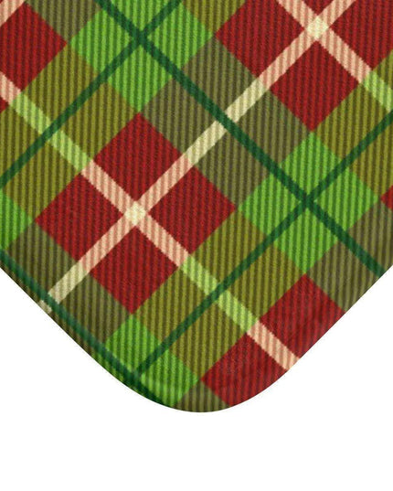 Festive Holiday Plaid Memory Foam Bath Mat - Transform Your Bathroom into a Cozy Christmas Retreat