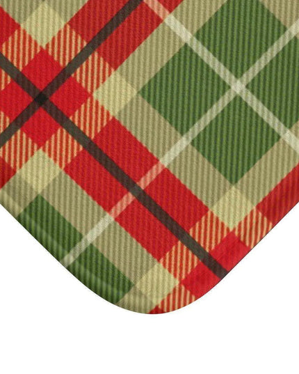 Christmas Plaid Memory Foam Bath Mat - Cozy Up Your Holiday Bathroom Decor