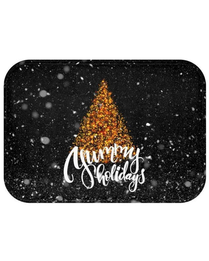 Festive Memory Foam Plaid Bath Mat
