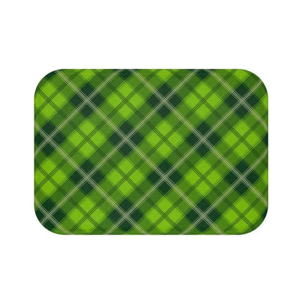 Christmas Tartan Memory Foam Bath Mat for Holiday Decor