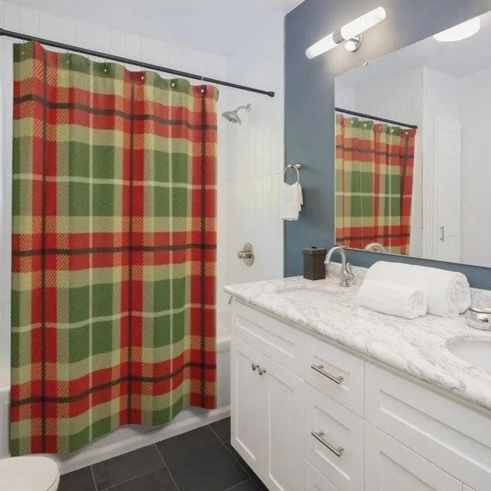 Festive Christmas Bathroom Decor Shower Curtain