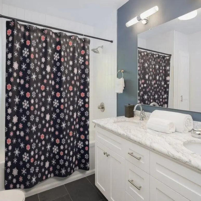 Holiday Cheer Christmas Bathroom Shower Curtain