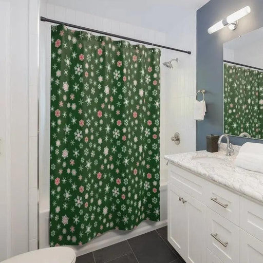 Christmas Joy Shower Curtain by Maison d'Elite