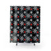Festive Christmas Shower Curtain with Bold Graphics