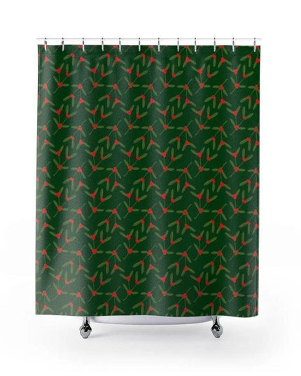 Festive Cheer Christmas Shower Curtain - Bright and Colorful Holiday Bathroom Decor