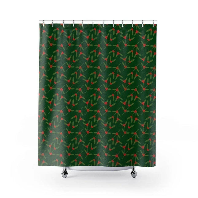 Festive Cheer Christmas Shower Curtain - Bright and Colorful Holiday Bathroom Decor