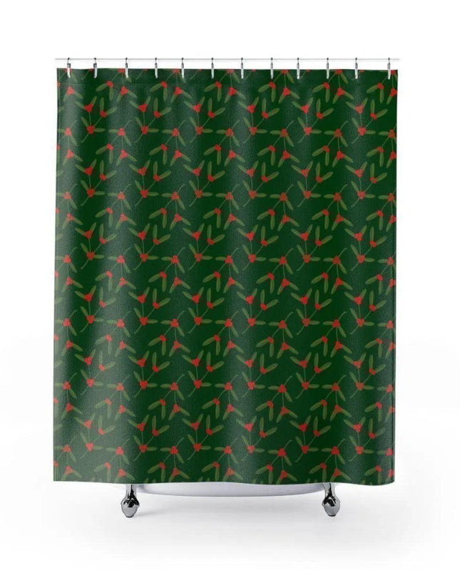 Festive Cheer Christmas Shower Curtain - Bright and Colorful Holiday Bathroom Decor