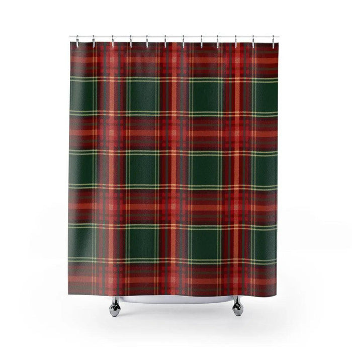 Festive Christmas Shower Curtain with Designer Artwork