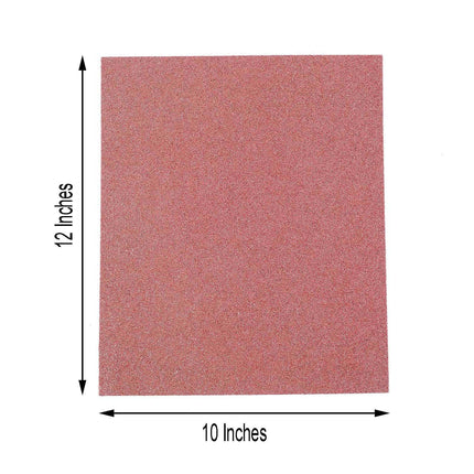 AliKopy 10 Pack Rose Gold Self-Adhesive Glitter Foam Sheets, 12"x10