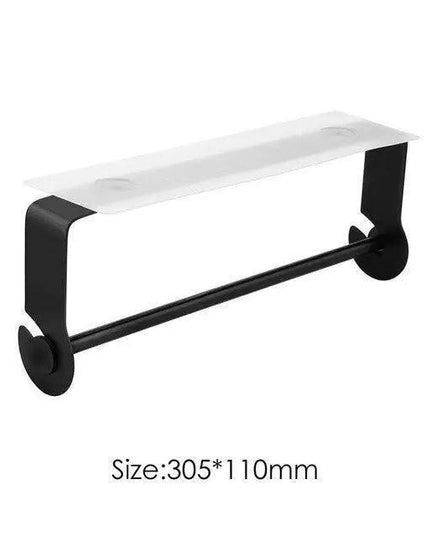 Sleek Stainless Steel Wall-Mounted Kitchen Organizer with Integrated Paper Towel Holder