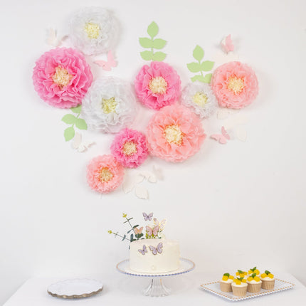 AliKopy 21-Piece Tissue Paper Flower Decor Kit - 3D Floral Design, But