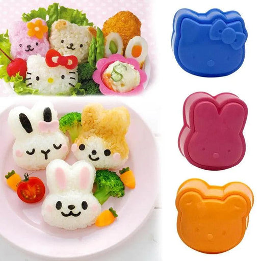 Cute Cartoon Sushi Shaper Set for Whimsical Rice Creations